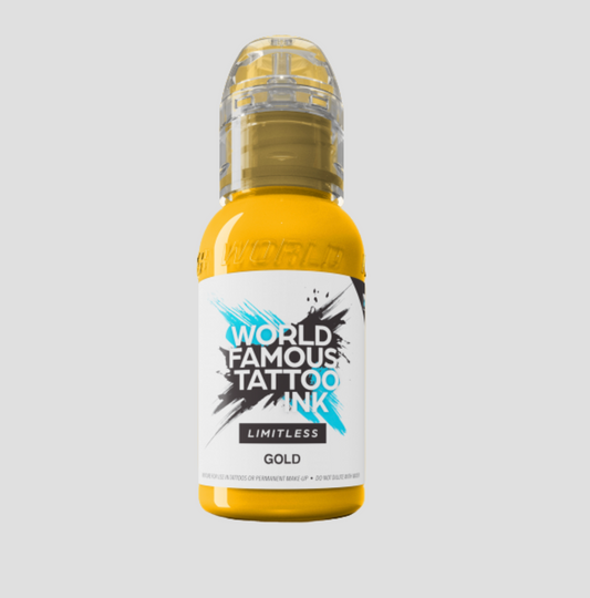 World Famous Limitless tattoo ink - GOLD - 30ml
